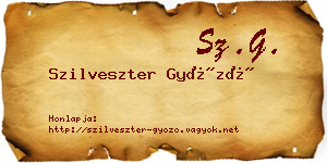 Szilveszter Győző névjegykártya
