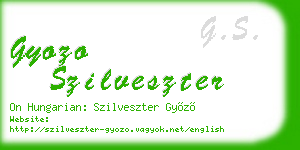 gyozo szilveszter business card