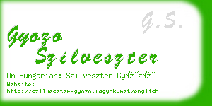 gyozo szilveszter business card